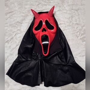 Ghostface Dead By Daylight Devil Face Mask Red "Leather" Cowl Easter Unlimited